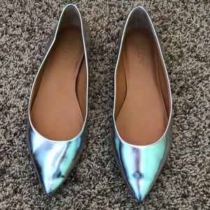 J. Crew Silver flats